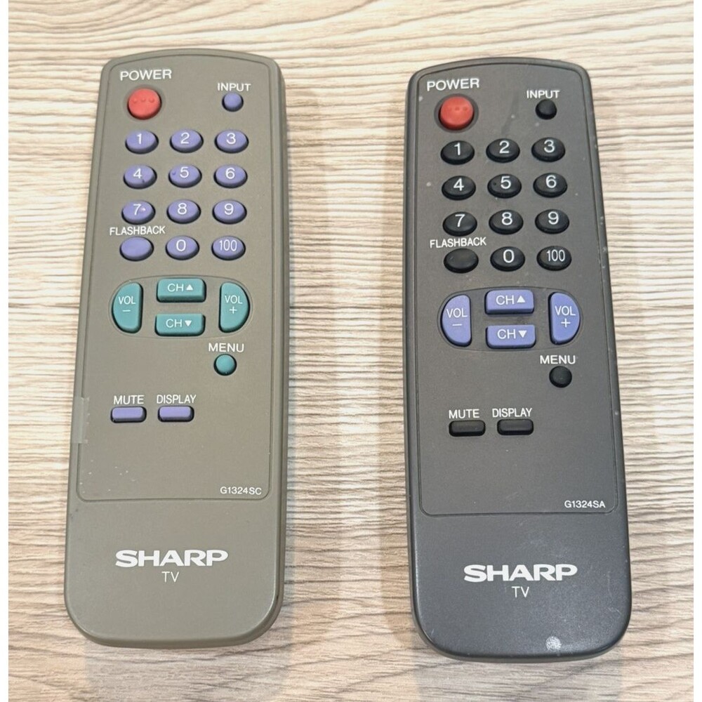 Sharp TV Remote Control Bundle of 2 G1324SA & G1324SC OEM Genuine Tested